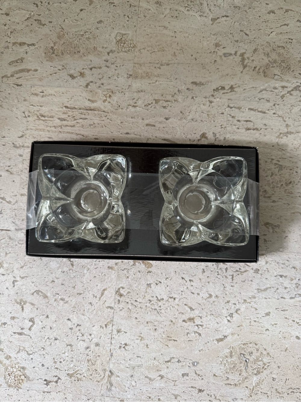 Federal Glass Company Crystal Candle Holders
